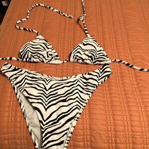 Zebra Print Bikini Set